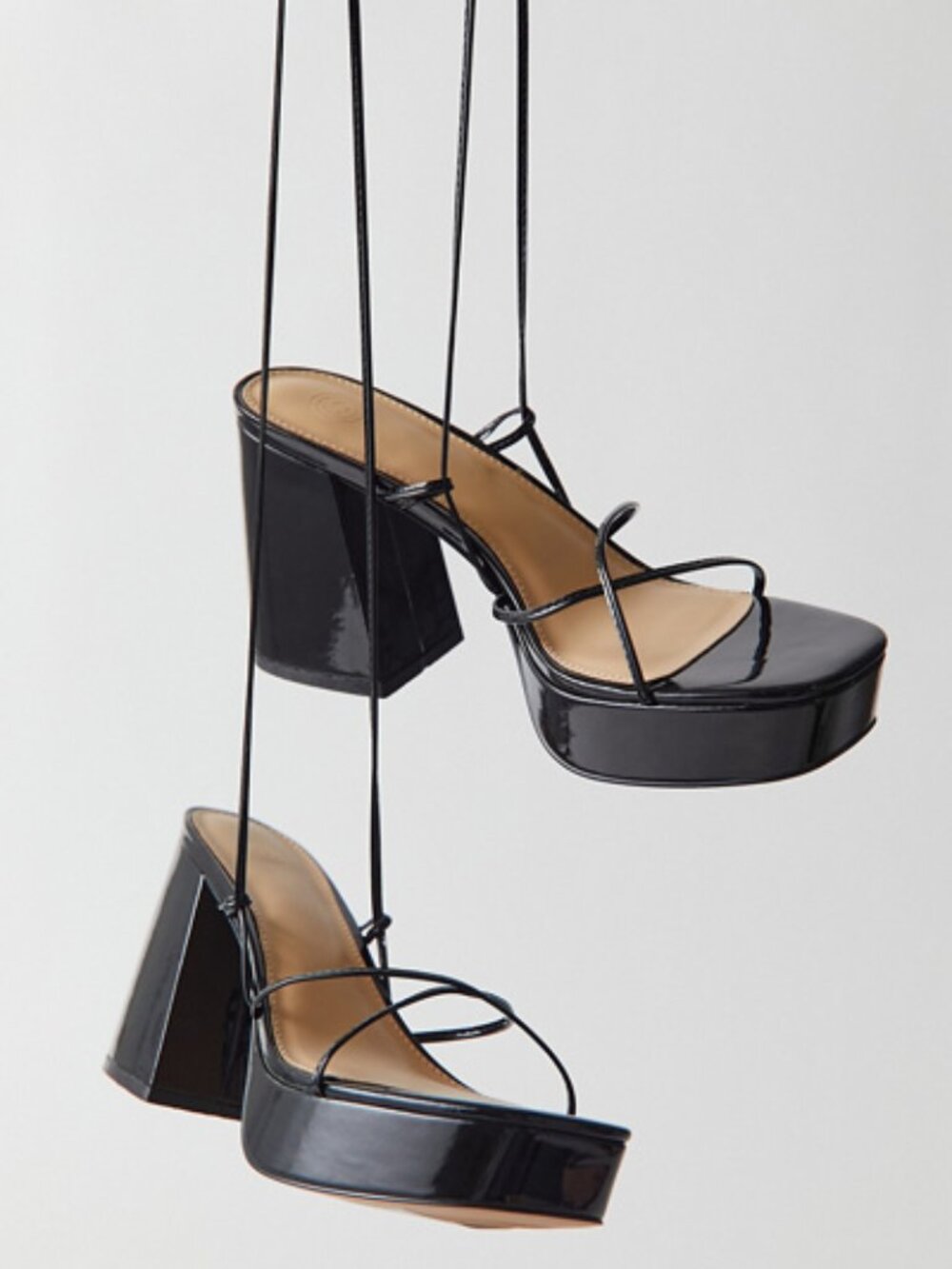 Urban Outfitters | Pacific Strappy Platform Heel Black